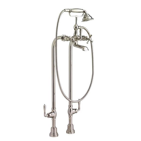 DXV - Transitional Floor-Mounted Bathtub Faucet with Randall Cross Handles