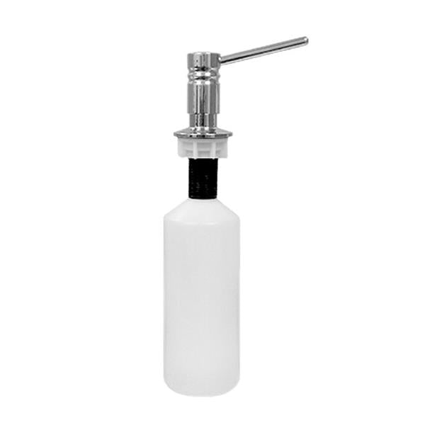 Sigma - Soap / Lotion Dispenser With Plunger, Flange, And Bottle. Solid Brass Plunger And Flange
