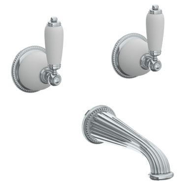 Watermark - Venetian Wall Mounted 3 Hole Bath Set