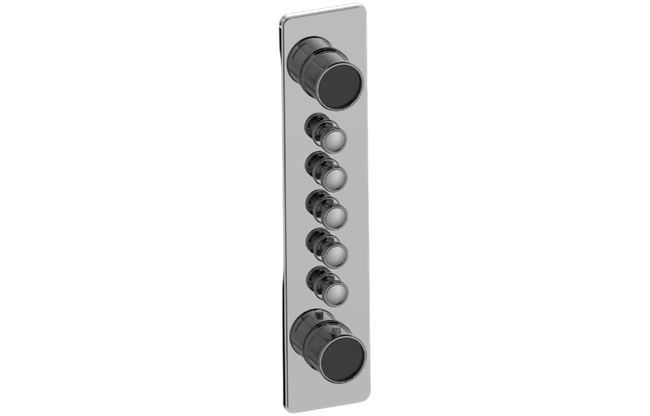 Graff - Riva Traditional 5-Button Split Knob Fluted Knurl Vertical Trim