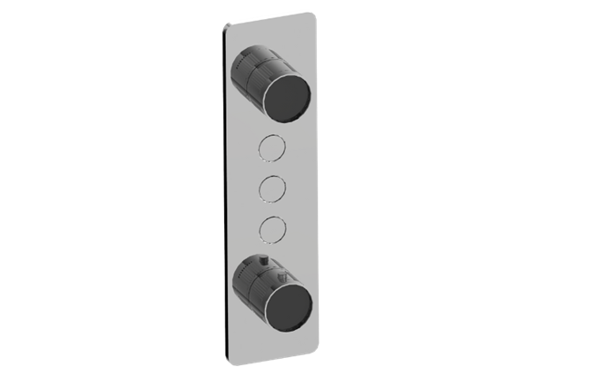 Graff - Riva Contemporary 3-Button Split Knob Fluted Knurl Vertical Trim