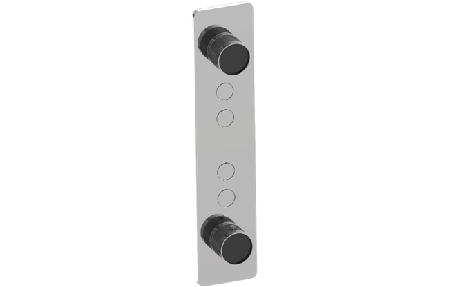 Graff - Riva Contemporary 4-Button Split Knob Diamond Knurl Vertical Trim