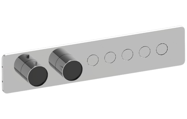 Graff - Riva Contemporary 5-Button Paired Knob Horizontal Trim