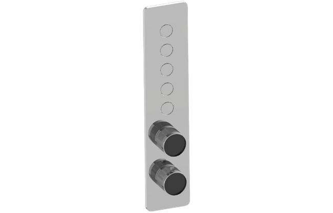 Graff - Riva Contemporary 5-Button Paired Knob Diamond Knurl Vertical Trim