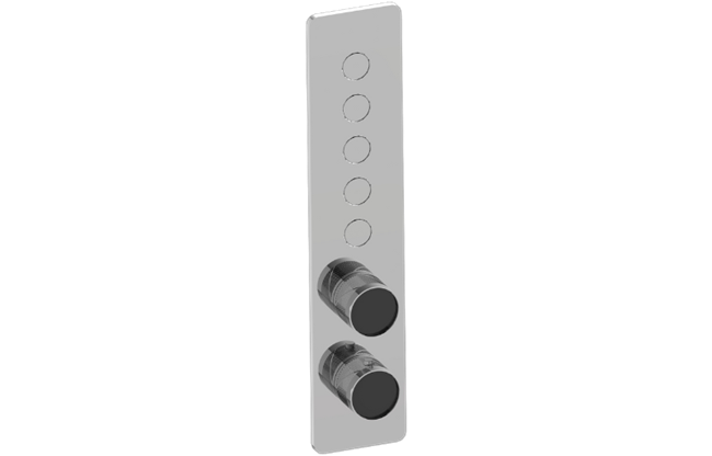 Graff - Riva Contemporary 5-Button Paired Knob Oblique Knurl Vertical Trim