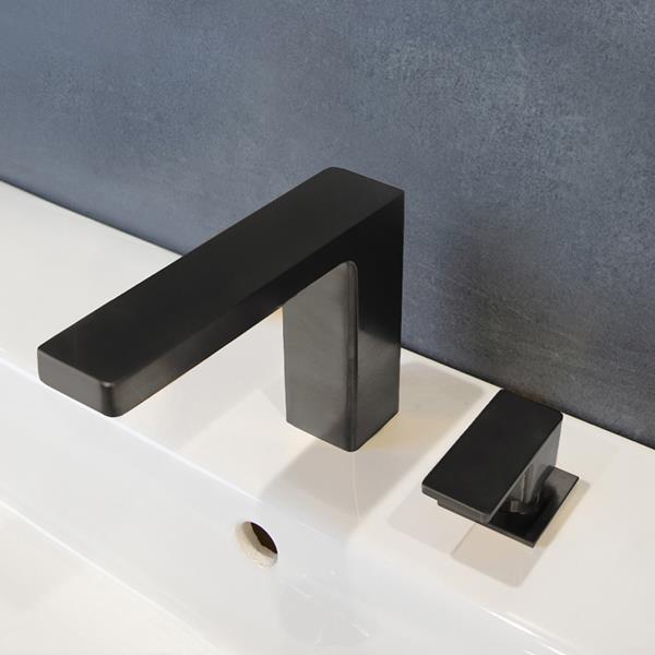 Lacava - Eleganza Deck Mount Two Hole Faucet With A Square Neck Spout, Lever Handle, And A Pop Up Drain