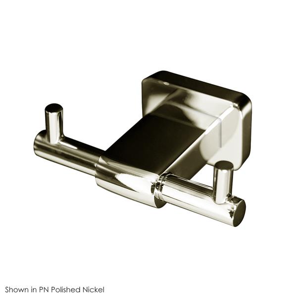 Lacava - Eleganza Wall Mount Double Robe Hook Made Of Chrome Plated Brass W: 4 Inch, D: 2 5/8 Inch, H: 1 3/8 Inch
