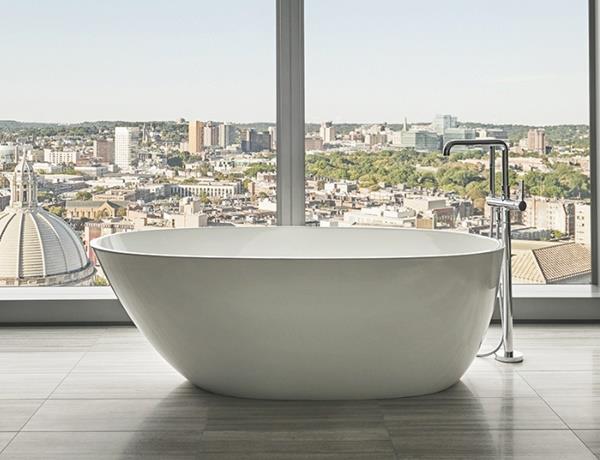 MTI - Lydia Sculpturestone Freestanding/Undermount Bathtub With Base(65.5X31.75)