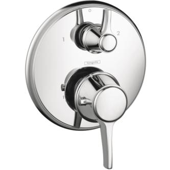 Hansgrohe - Ecostat Classic Thermostatic Trim with Volume Control and Diverter, Round