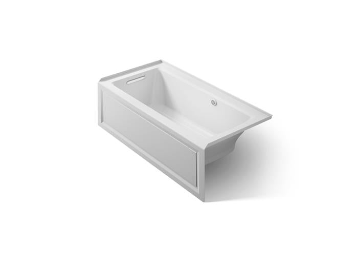 Kohler - Archer 60 X 30 Inch Alcove Heated Bubblemassage Air Bath With Bask Heated Surface And Integral Apron