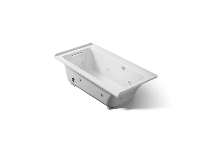Kohler - Archer 60 X 30 Inch Alcove Whirlpool Bath With Bask Heated Surface, Left Drain