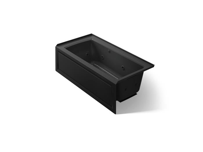 Kohler - Archer 60 X 30 Inch Alcove Whirlpool Bath With Bask Heated Surface And Integral Apron