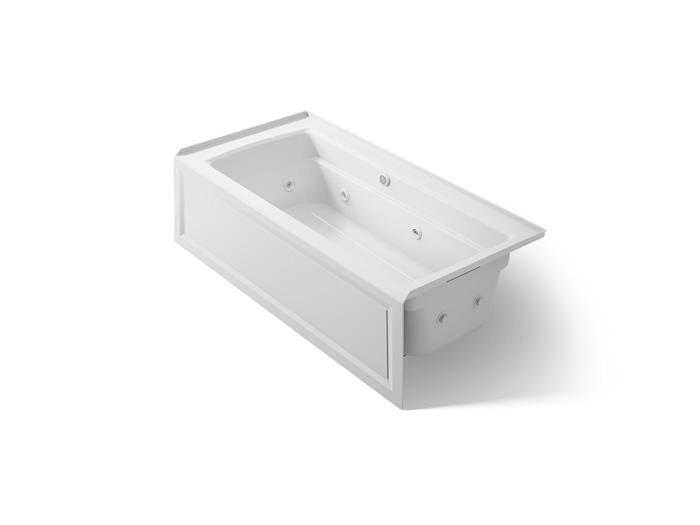 Kohler - Archer 66 X 32 Inch Alcove Whirlpool Bath With Bask Heated Surface And Integral Apron