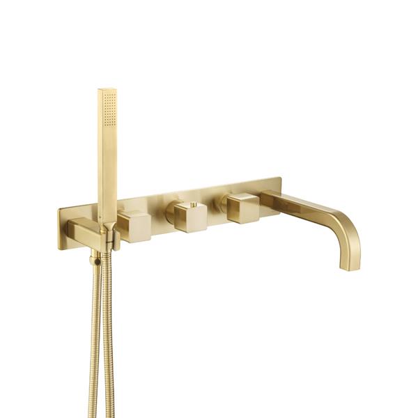 Flusso - Trim For Wall Mount Tub Filler With Hand Shower
