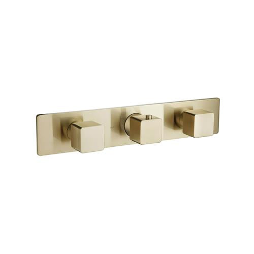 Flusso - Trim For Horizontal Thermostatic Valve with 2 Volume Controls