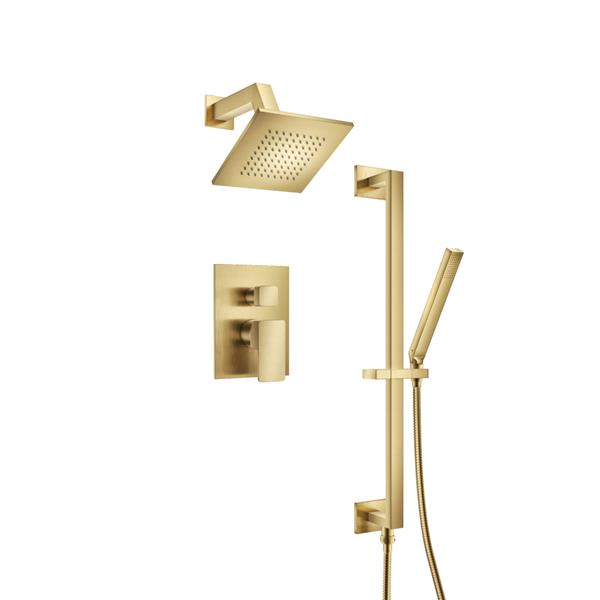 Flusso - Two Output Shower Set With Shower Head, Hand Held And Slide Bar
