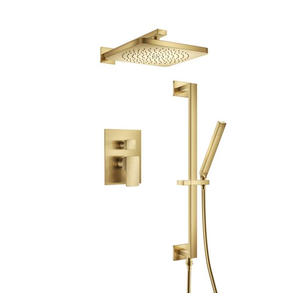 Flusso - Two Output Shower Set With Shower Head, Hand Held And Slide Bar