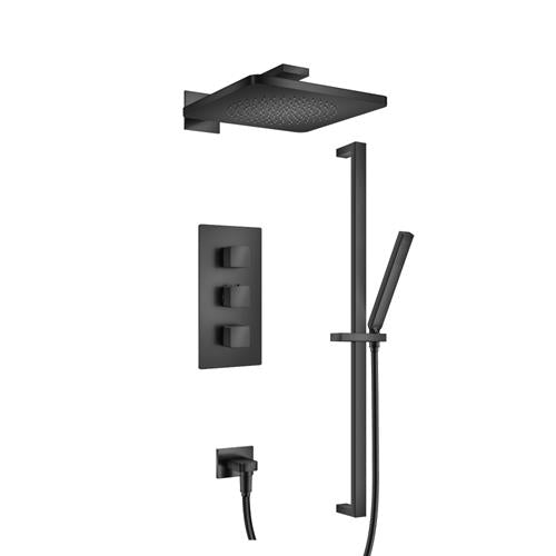 Flusso - Two Output Shower Set With Shower Head, Hand Held And Slide Bar