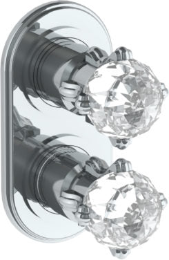 Watermark - La Fleur Wall Mounted Mini Thermostatic Shower Trim 3 1/2 x 6 1/4 Inch.