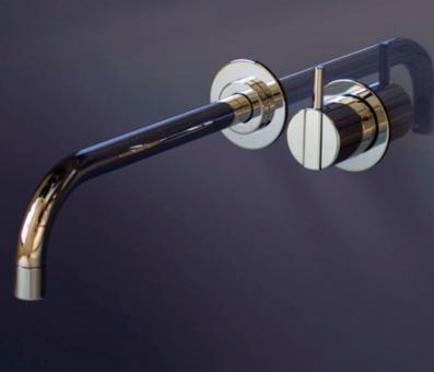 Vola - 122X One-Handle Mixer, 9 Inch Spout and Plate Trim, For Spout to left installation