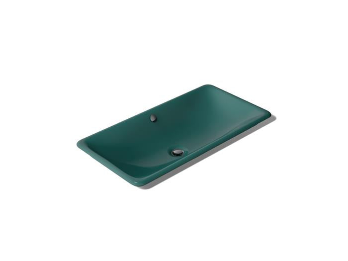 Kohler - Iron Plains 30 Inch Rectangular Drop-In/Undermount/Vessel Bathroom Sink With Overflow - Teal