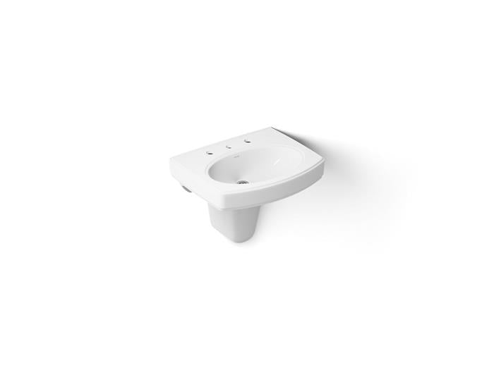 Kohler - Pinoir 22 Inch Oval Wall-Mount Bathroom Sink With - 8Cc Holes