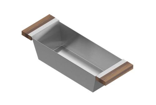 Julien - Bin for 17 inch sink, walnut handles, 6X18X4-1/4