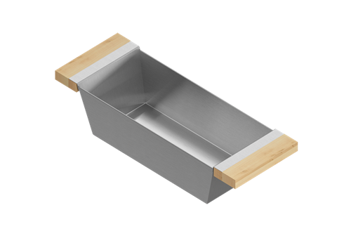 Julien - Bin for 16 inch sink, maple handles, 6X17X4-1/4