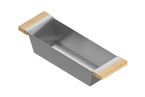 Julien - Bin for 18 inch sink, maple handles, 6X19X4-1/4