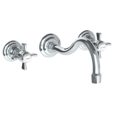 Watermark - Paris Wall Mounted 3 Hole Lavatory Set with 8 3/8 Inch CTC Spout