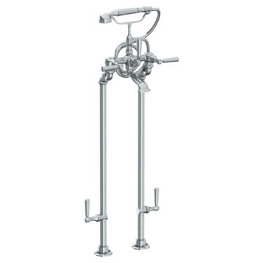 Watermark - Paris Floor Standing Bath Set with Hand Shower and Shut-Off Valves