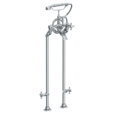 Watermark - Paris Floor Standing Bath Set with Hand Shower and Shut-Off Valves