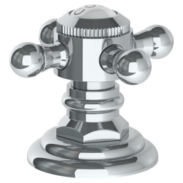 Watermark - Paris Trim For Deck Mounted Valve. Porcelain cross and lever buttons engraved 'COLD'