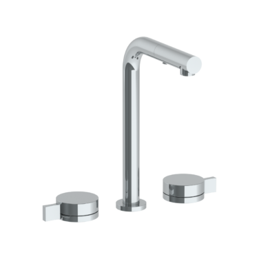 Watermark - Elements Deck Mounted 3 Hole Square Top Prep Faucet with Pull Out Spray