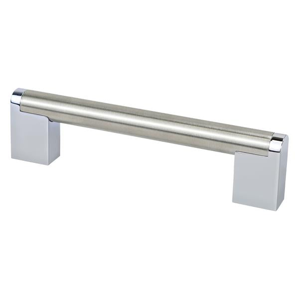 Berenson - Studio Remix 128mm CC Brushed Nickel and Polished Chrome Pull
