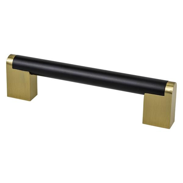 Berenson - Studio Remix 128mm CC Matte Black and Modern Brushed Gold Pull