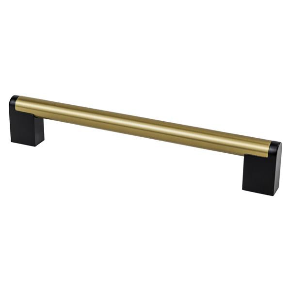 Berenson - Studio Remix 192mm CC Modern Brushed Gold and Matte Black Pull