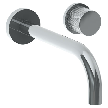 Watermark - Titanium Wall Mounted 2 Hole Lavatory Set With 8 3/4 Inch Spout