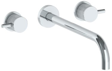 Watermark - Titanium Wall Mounted 3 Hole Lavatory Set with 11 7/8 Inch Spout