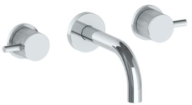 Watermark - Titanium Wall Mounted 3 Hole Lavatory Set with 6 Inch Spout