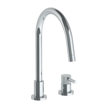 Watermark - Titanium Deck Mounted 2 Hole Gooseneck Kitchen Faucet