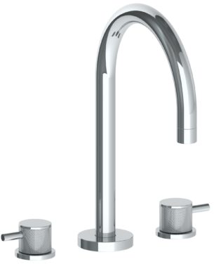 Watermark - Titanium Deck Mounted 3 hole Gooseneck Bath set