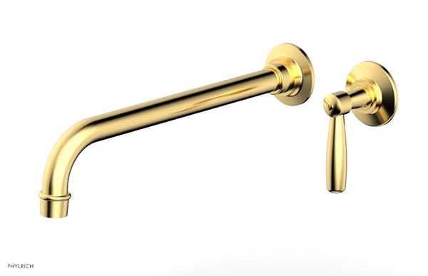Phylrich - Works 12 Inch Single Handle Wall Lavatory Set - Lever Handle