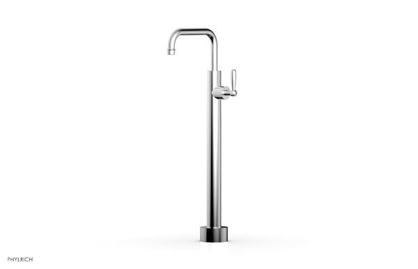 Phylrich - Works Low Floor Mounted Tub Filler Square Spout - Lever Handle