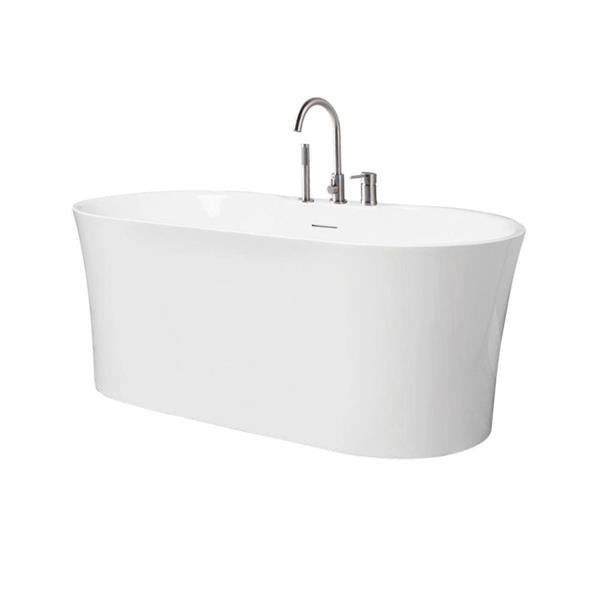 Maidstone - Dustin Acrylic Contemporary Double Ended Freestanding Tub and Faucet Package