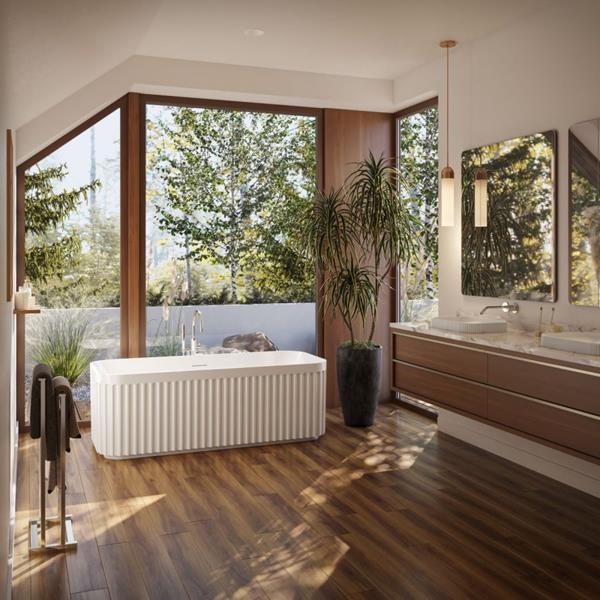 Maidstone - Esme Acrylic Fluted Double Ended Freestanding Tub