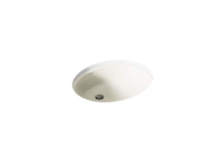 Kohler - Caxton 19-1/4 Inch Oval Undermount Bathroom Sink With Glazed Underside, No Overflow