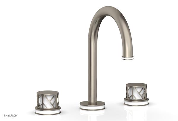 Phylrich - Jolie Widespread Faucet Round Handles With Gloss White Accents