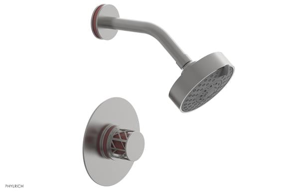 Phylrich - Jolie Pressure Balance Shower Set Round Handle With Pink Accents