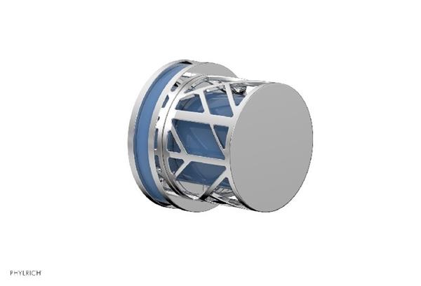 Phylrich - Jolie Volume Control/Diverter Trim Round Handle With Light Blue Accents